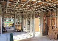 Casa prefabricada alegre del chalet prefabricado de la estructura de acero del NC con el panel de techo del PVC